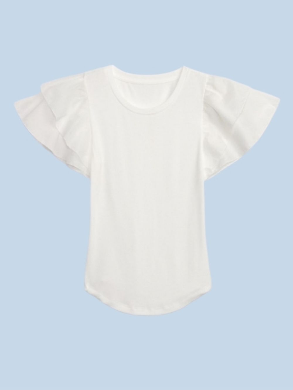 GAP - Rib Tee Ruffle Sleeve - XXS